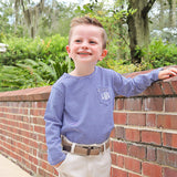 Navy Stripe Long Sleeve Pocket Shirt