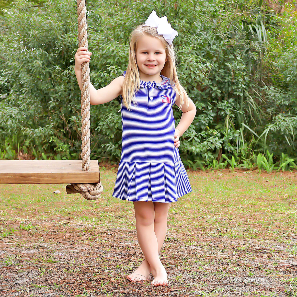 Patriotic Spirit Blue Stripe Ruth Dress