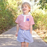 Patriotic Colorblock Short Set
