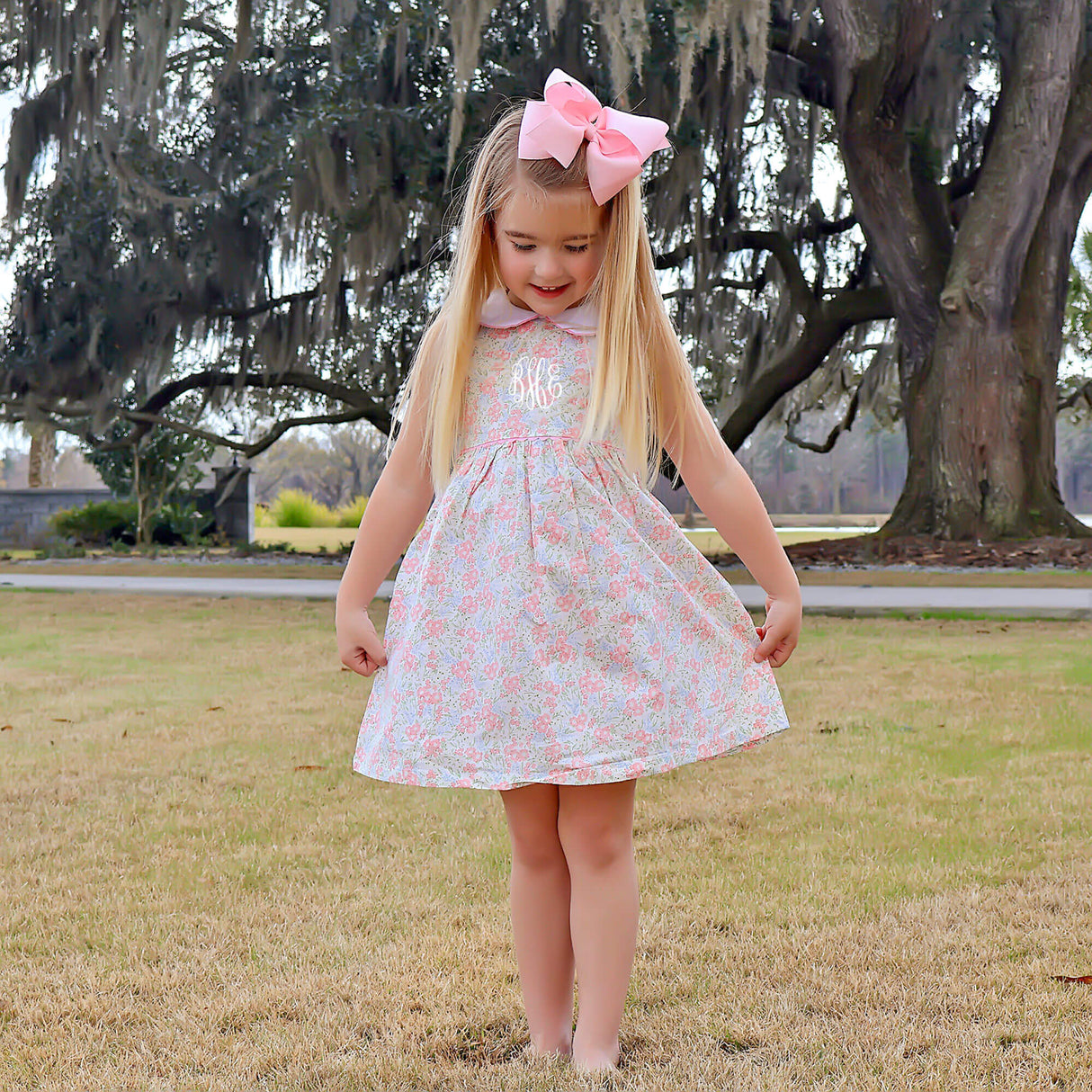 Vintage Garden Pink Floral Heidi Dress