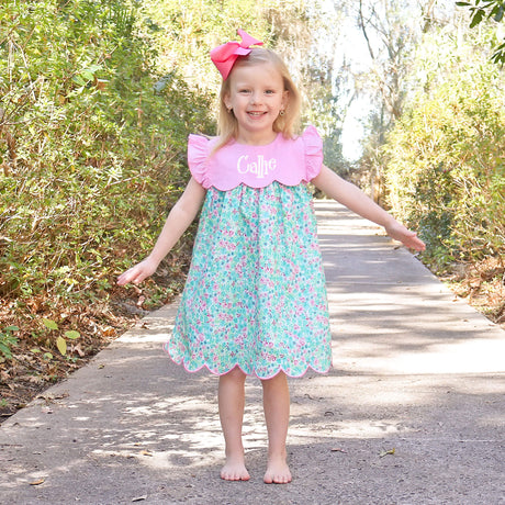 girls garden party dress Garden Party Dress In Powder Blue Seersucker | Kids | Size: 8