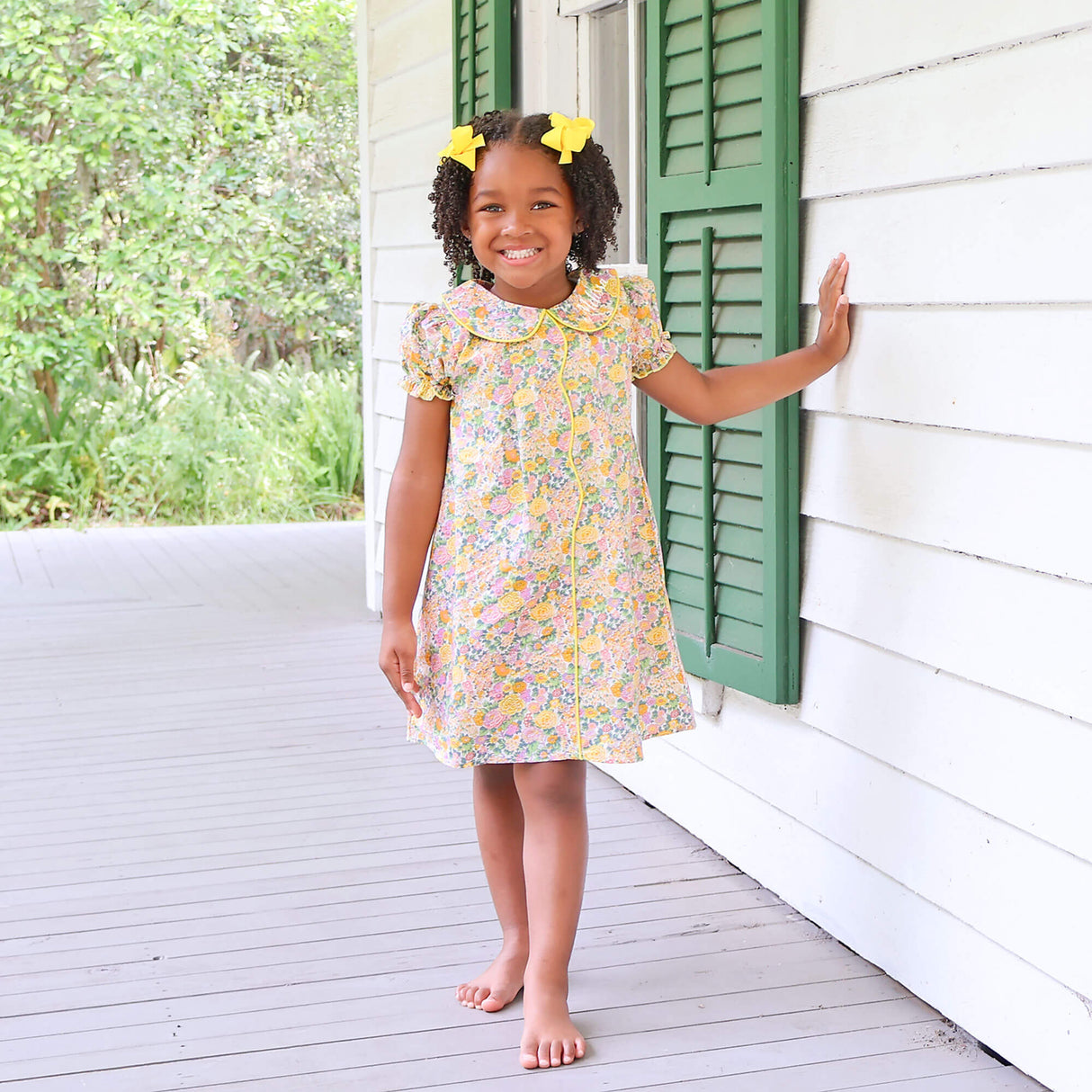 The Flower Patch Yellow Jane Dress