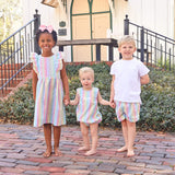 Colorful Multi Plaid Smocked Rachel Dress