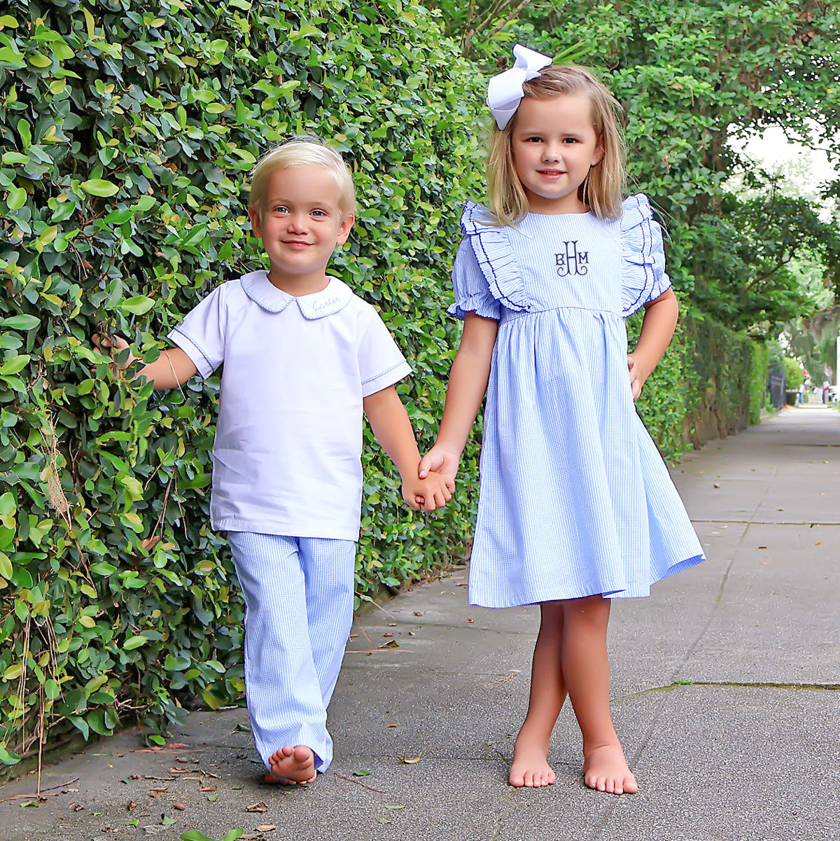 Light Blue Gingham Alice Dress