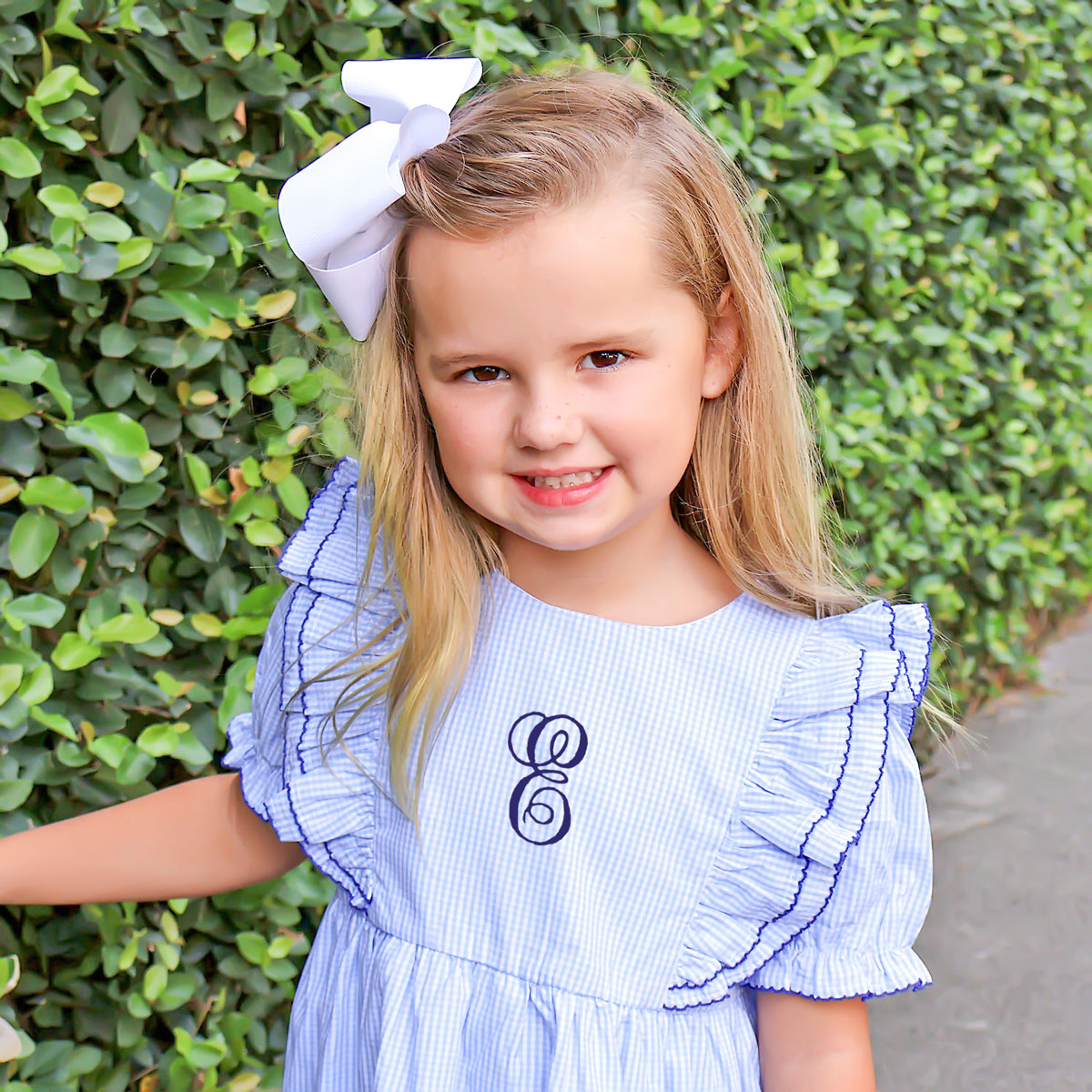 Light Blue Gingham Alice Dress