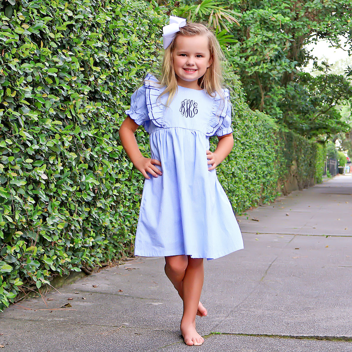 Light Blue Gingham Alice Dress