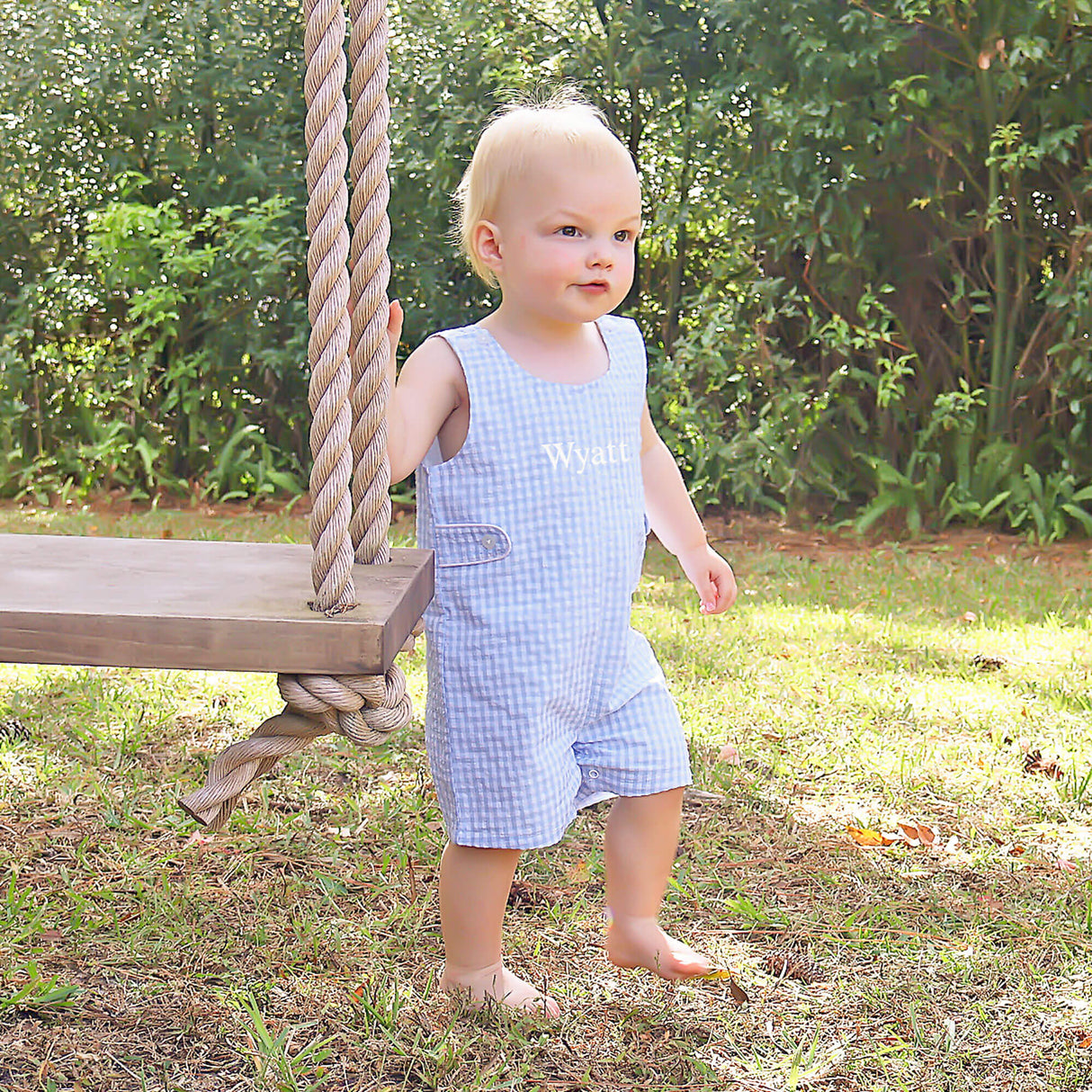 French Blue Gingham Jon Jon