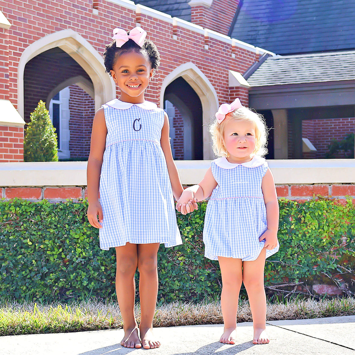 Light Blue Gingham Heidi Dress