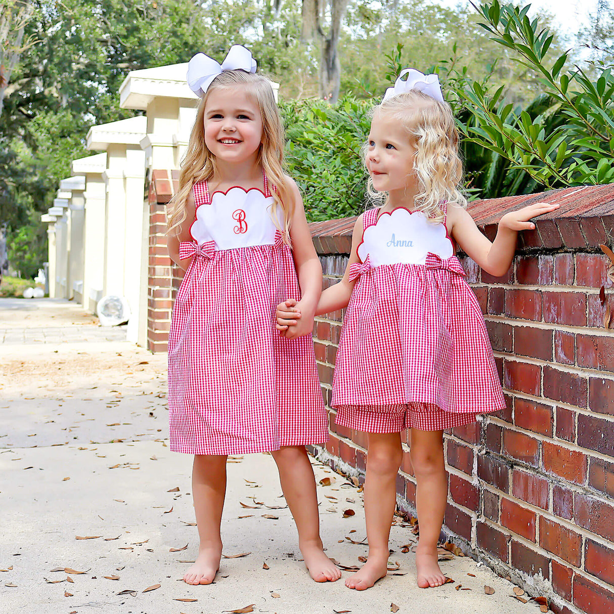 Red Gingham Tess Short Set