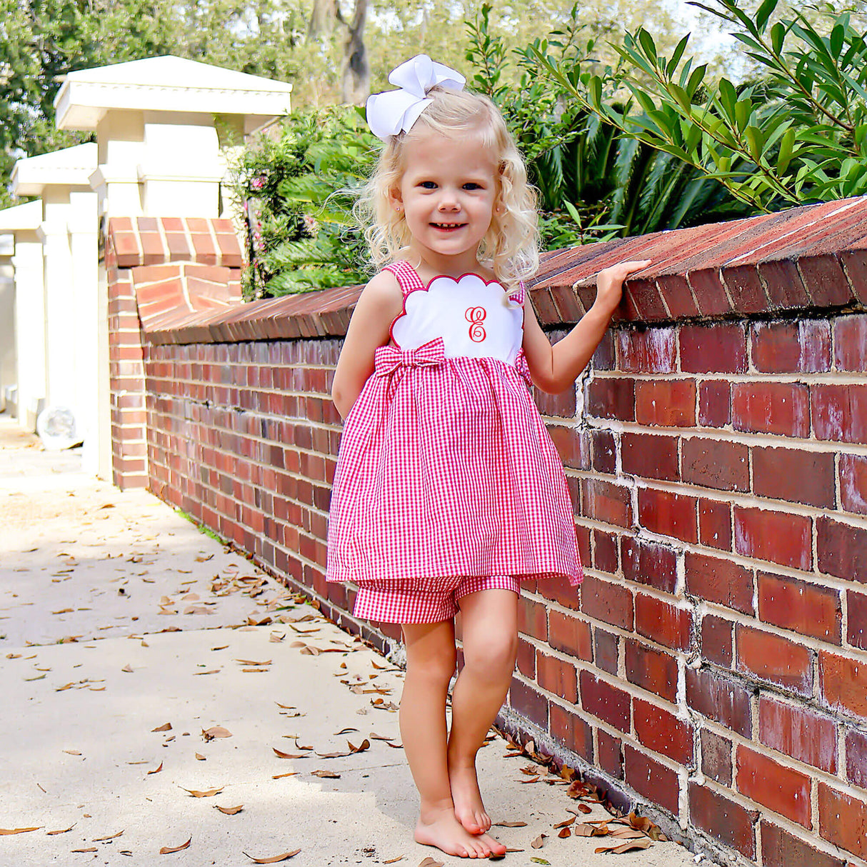 Red Gingham Tess Short Set