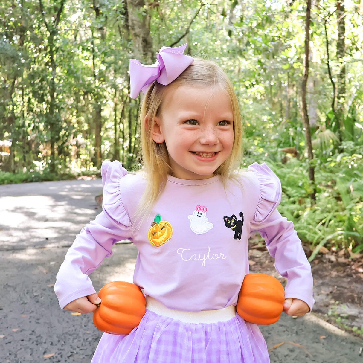 Spooky Purple Ruffle Top