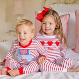 Sweet Valentine Red Stripe Pajamas