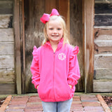 Pink Ruffle Fleece Jacket