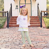 Mardi Gras Plaid Milly Legging Set