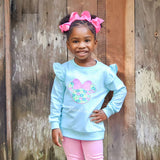 Mouse Ears Floral Turquoise Sweatshirt