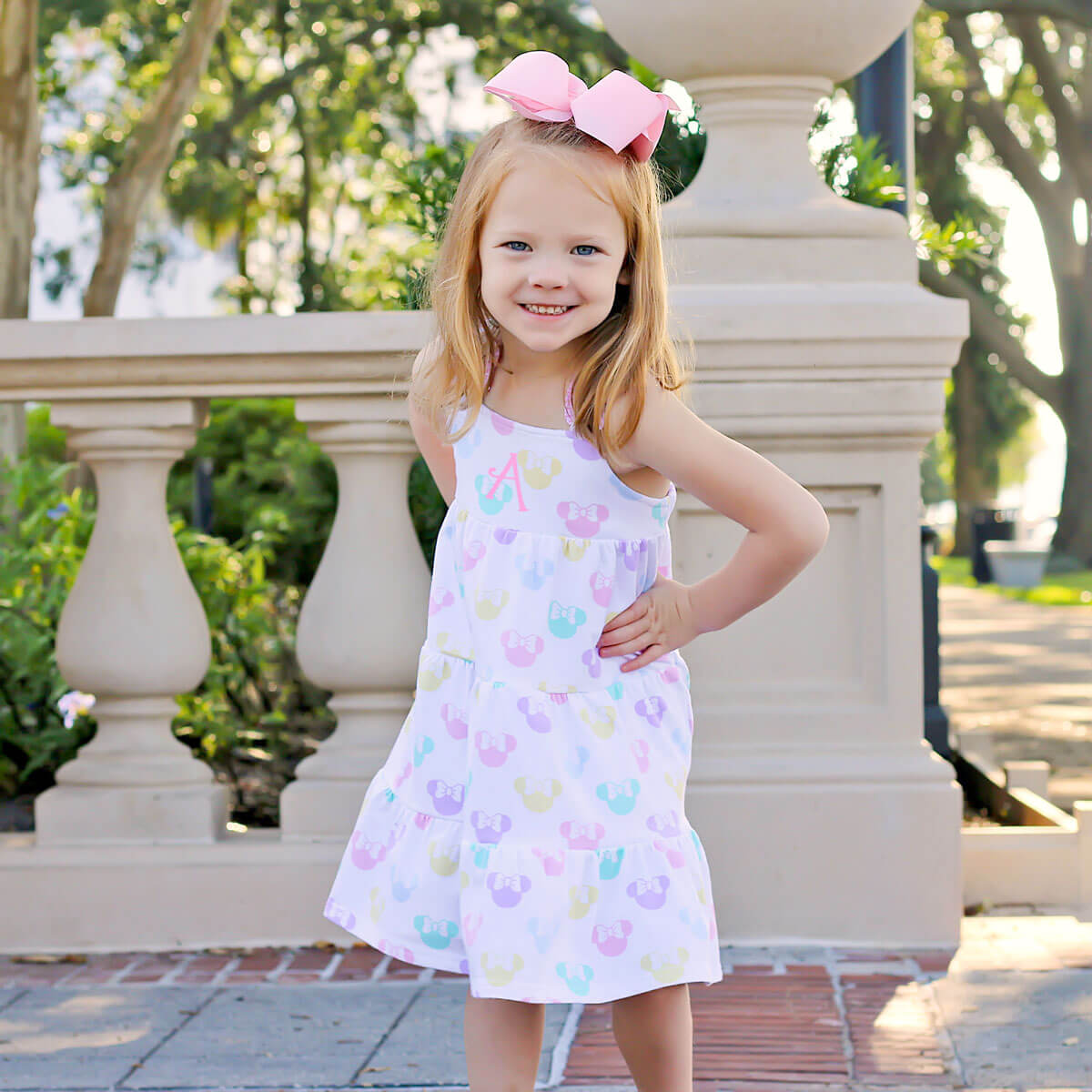 open lace back dress Pastel Mouse Ears Callie Dress by Classic Whimsy - Girls Dresses