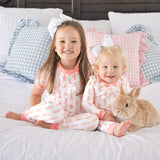 Gingham Storybook Bunnies Pink Pajamas