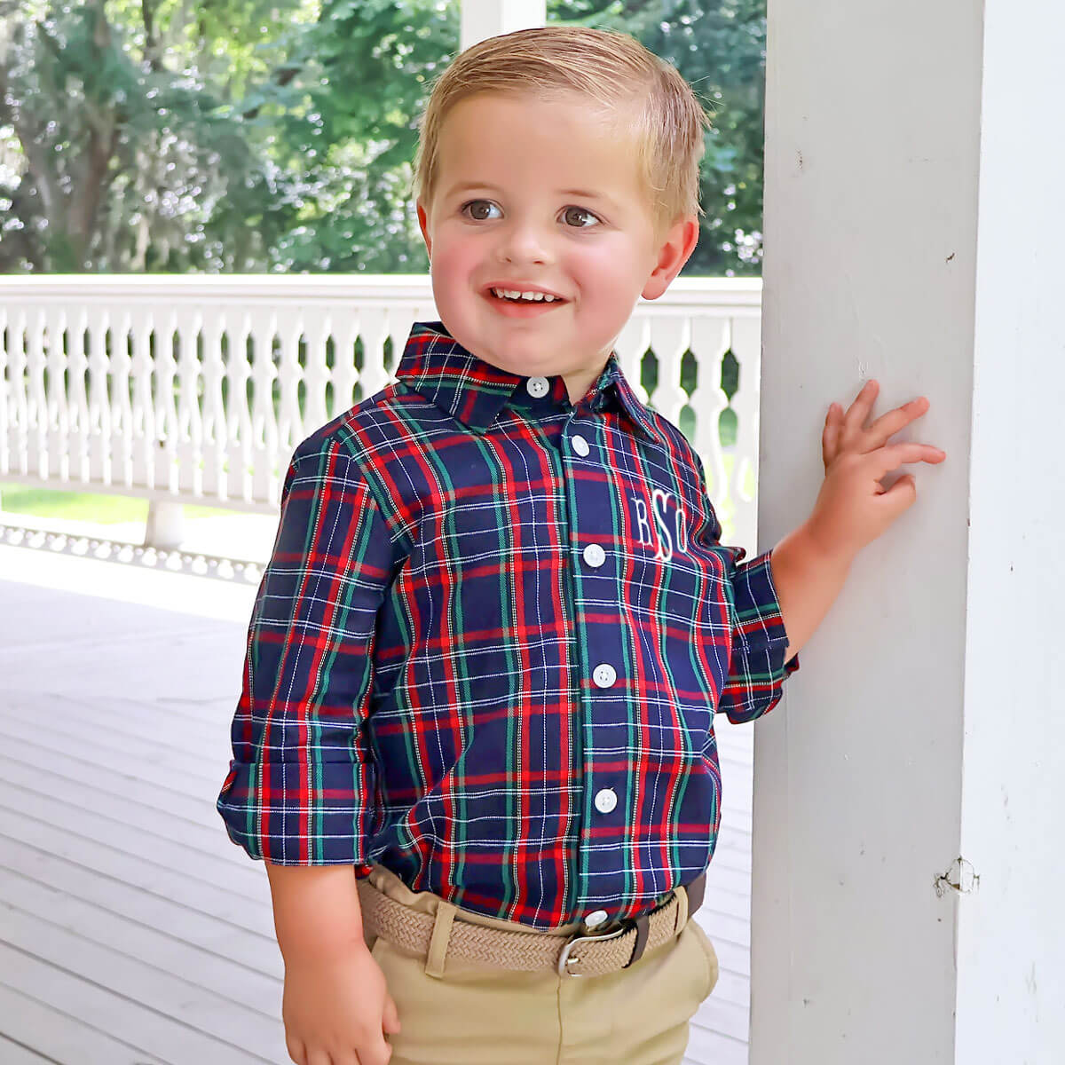 Royal Red And Green Plaid Button Down Shirt – Classic Whimsy