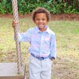 Pastel Plaid Button Down Shirt