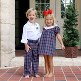 Dunbar Plaid Royal Quinn Dress