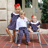 Dunbar Plaid Royal Quinn Dress