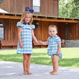 Denver Green Plaid Collared Bubble