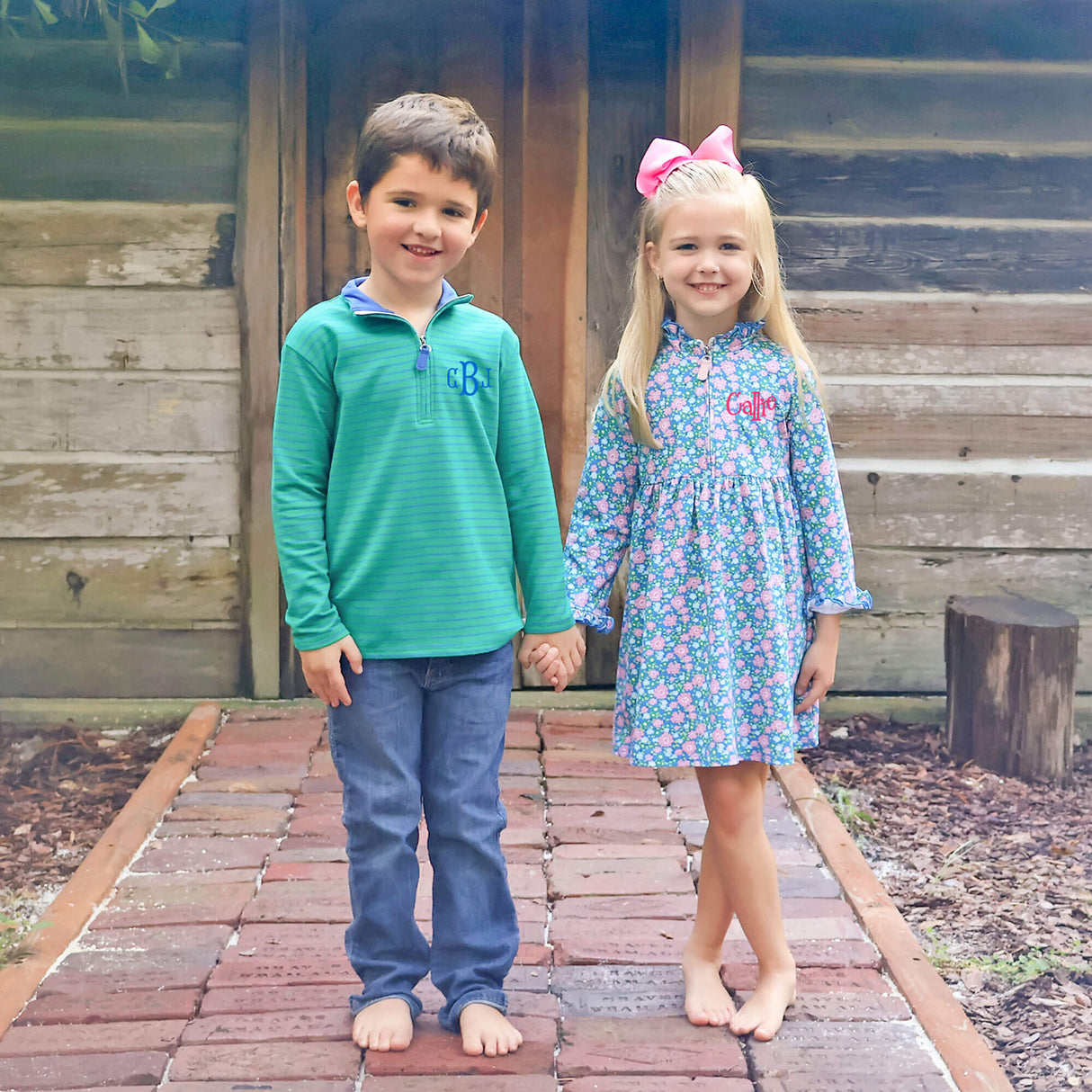 Floral Half Zip Dress