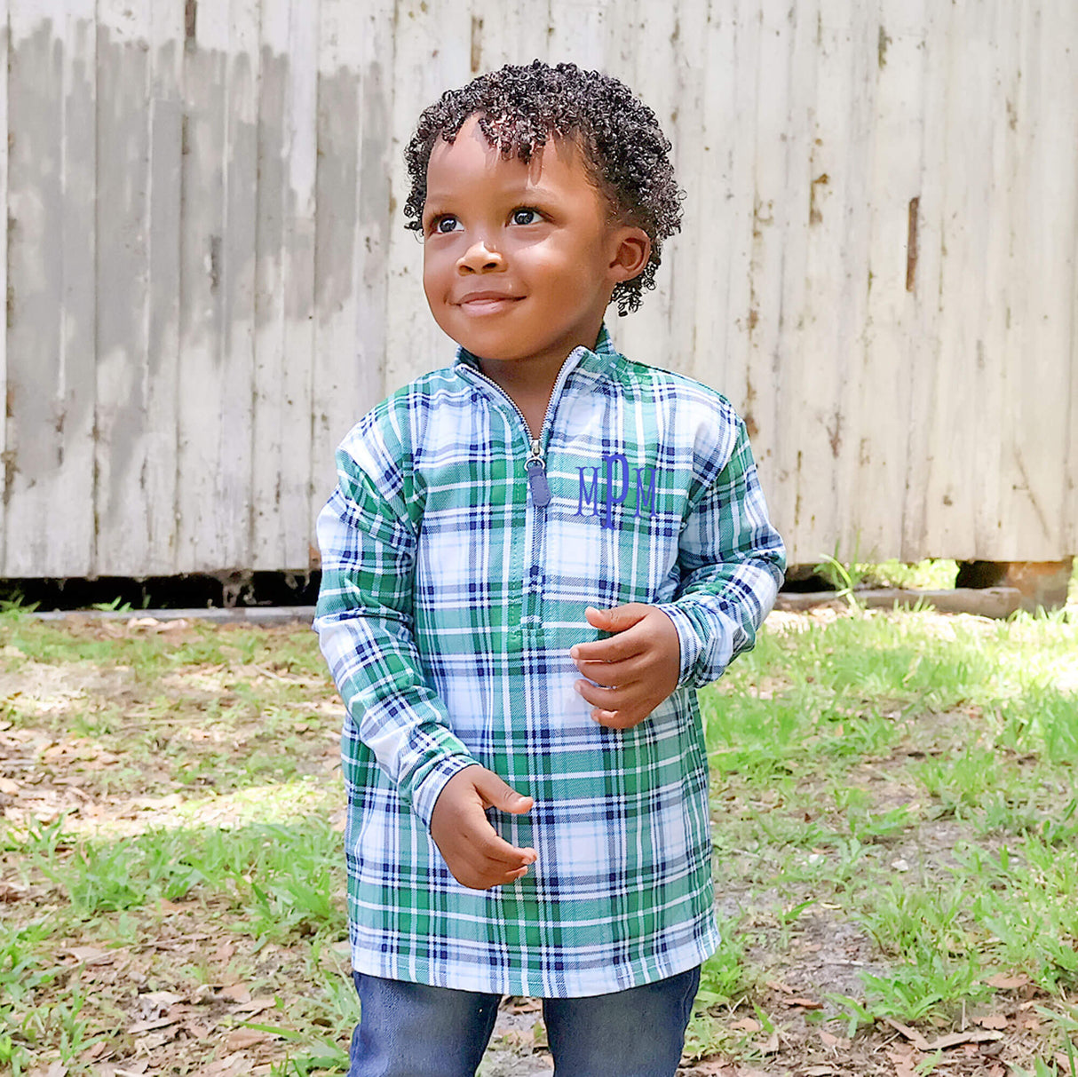 Campbell Plaid Half Zip Pullover