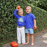 Pumpkin Truck Royal Blue Long Sleeve Shirt