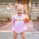 Pumpkin Trio Pink Gingham Bubble