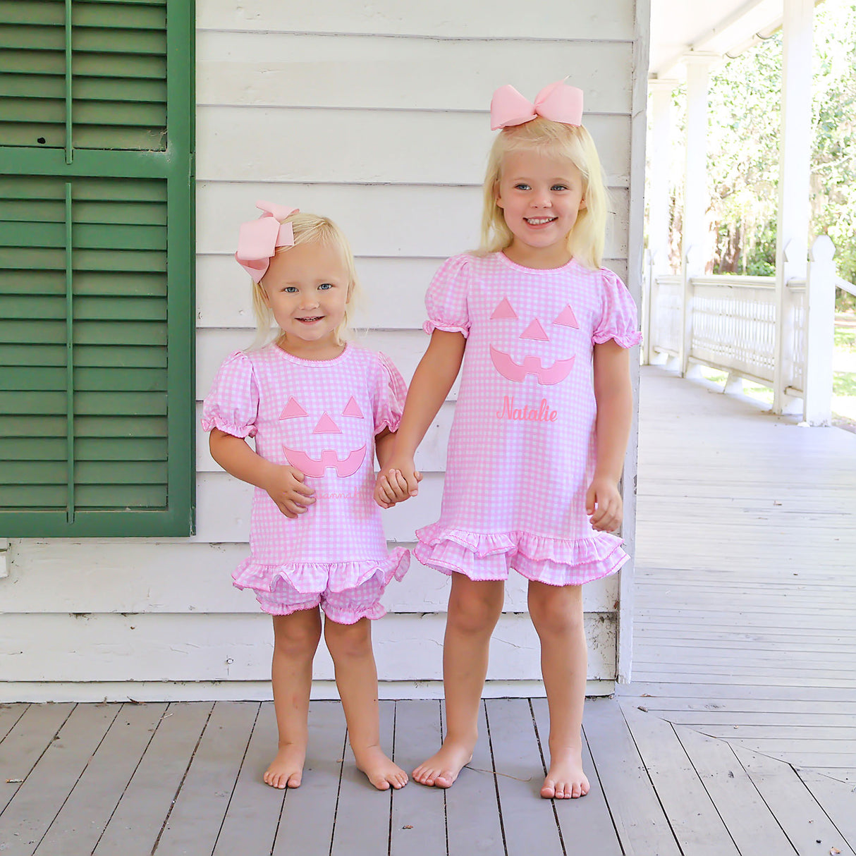 Jack O'Lantern Pink Gingham Milly Dress