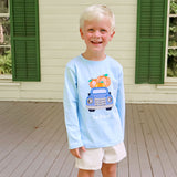 Pumpkin Truck Light Blue Long Sleeve Shirt