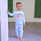 Pumpkin Light Blue Jogger Set