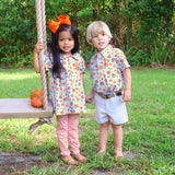 Autumn Pumpkin Blue Lola Legging Set