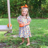Autumn Pumpkin Blue Lola Dress