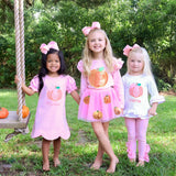 Pumpkin Pink Long Sleeve Ruffle Top