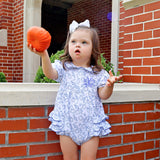 Pumpkin Blue Toile Gwen Bubble