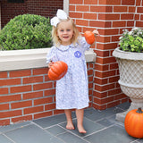 Pumpkin Blue Toile Gwen Dress