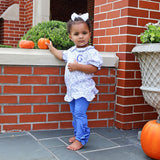 Pumpkin Blue Toile Gwen Legging Set