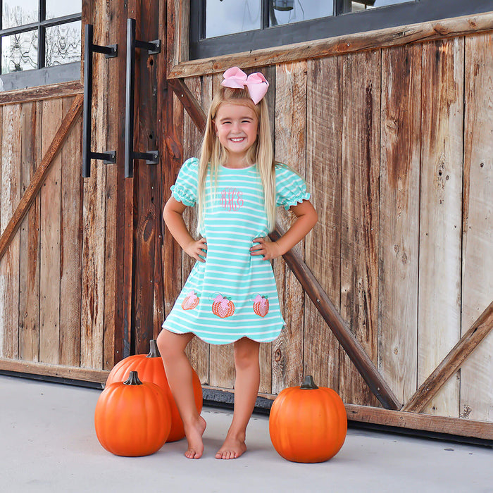 Pumpkin Print Knit Dress main image 0