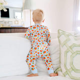 Autumn Pumpkin Blue Zip Sleeper