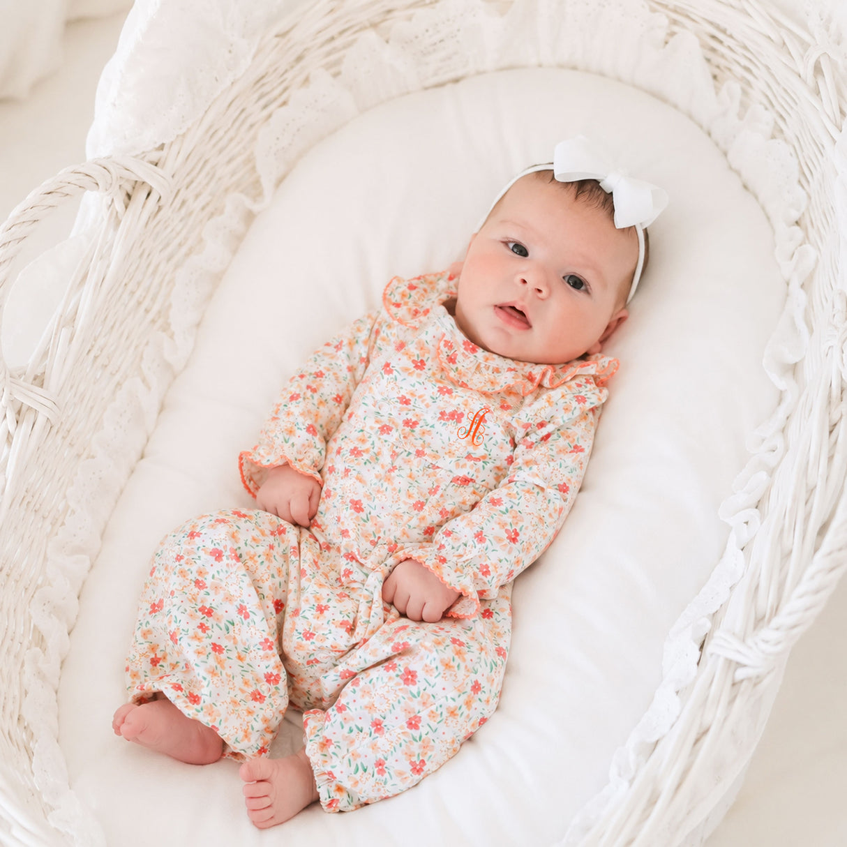 Pumpkin & Bloom Pink Ruffle Sleeper