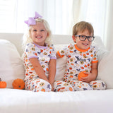 Halloween Print Orange Trim Pajamas