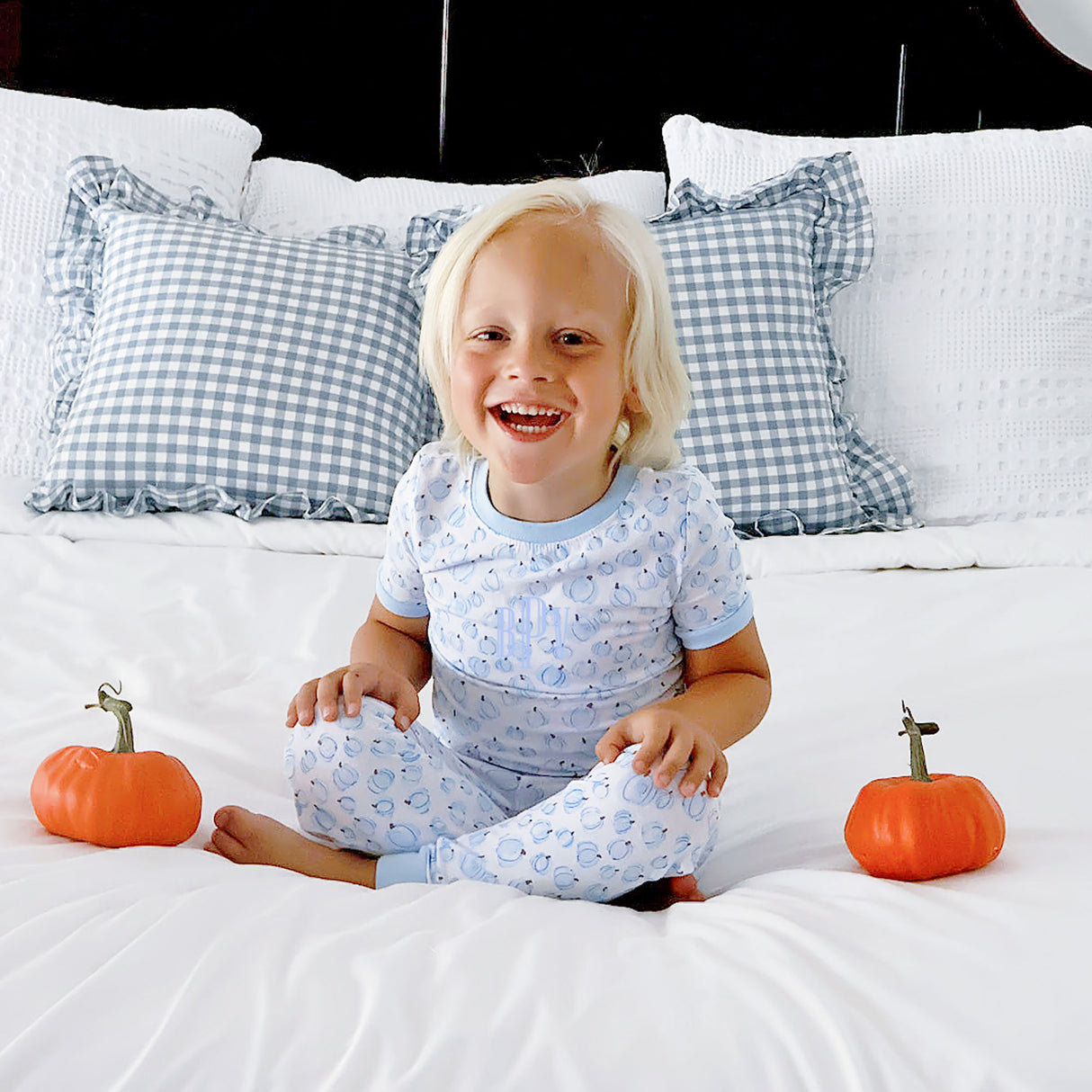 Little Pumpkin Patch Blue Pajamas