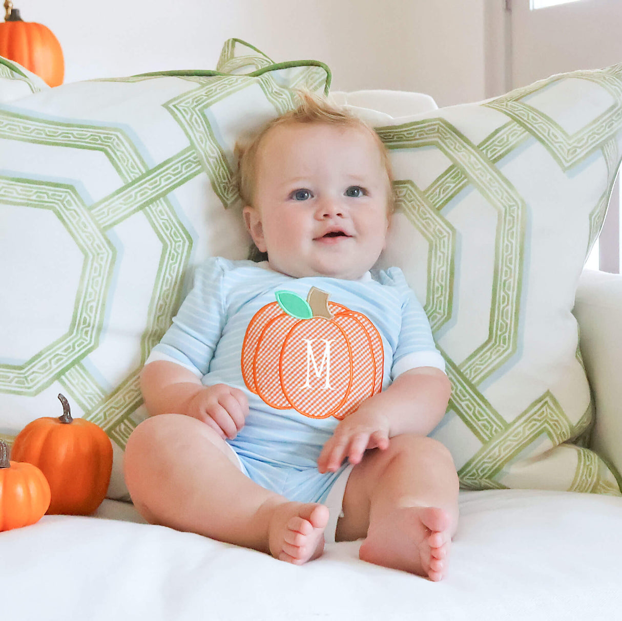 Sweet Pumpkin Blue Short Pajamas