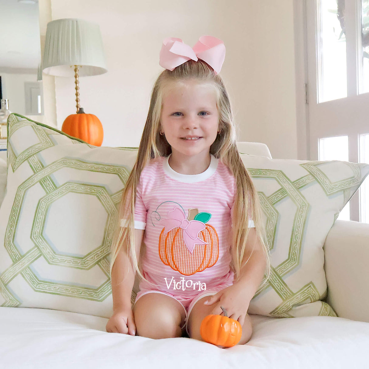 Sweet Pumpkin Pink Short Pajamas