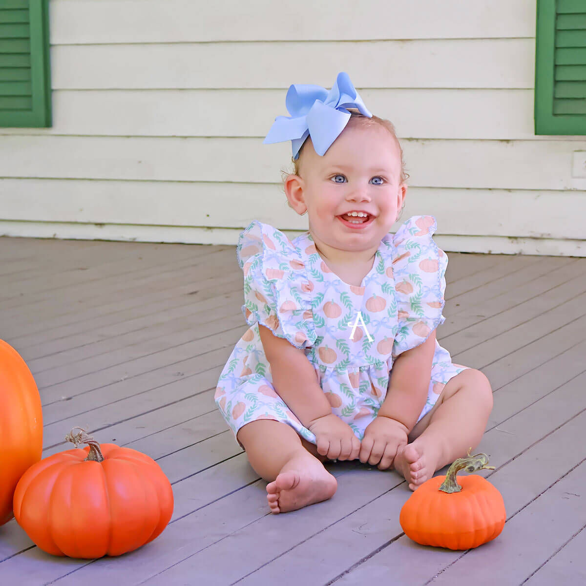 Harvest Pumpkin Print Alice Bloomer Set