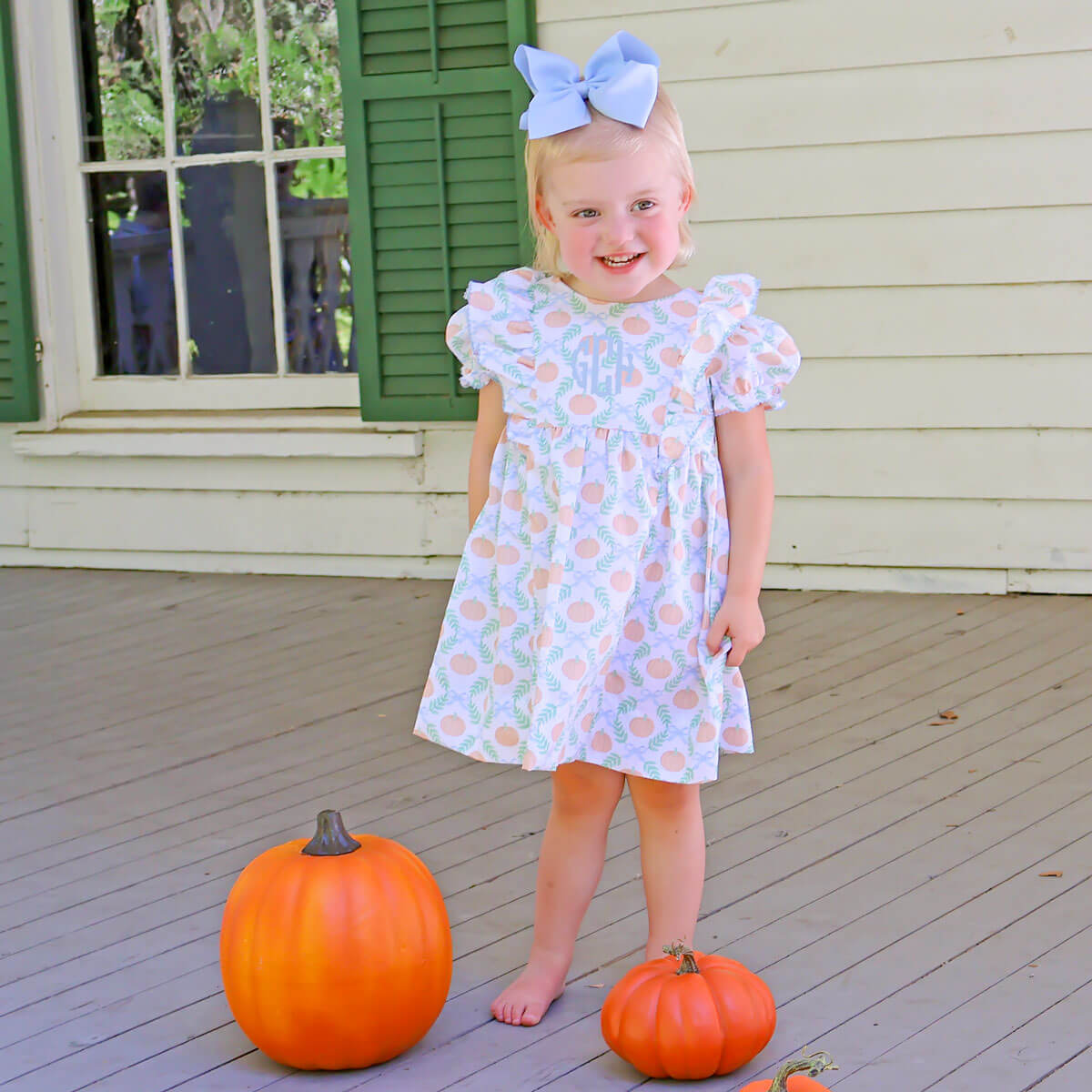 Harvest Pumpkin Print Alice Dress