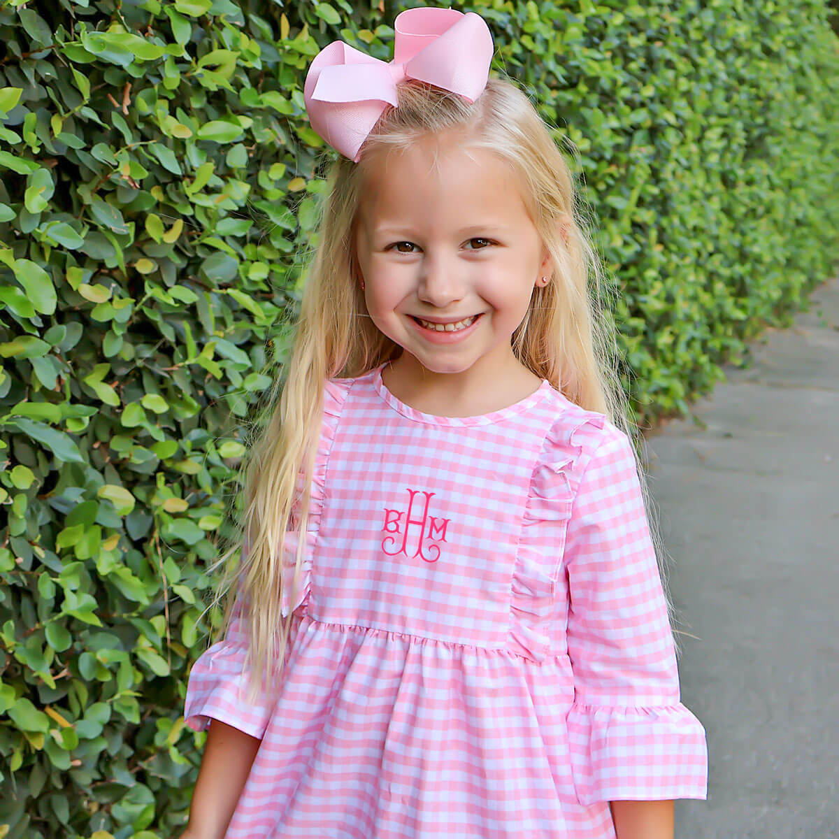 Pink Check Olivia Dress