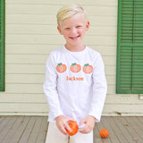 Pumpkin Trio White Long Sleeve Shirt